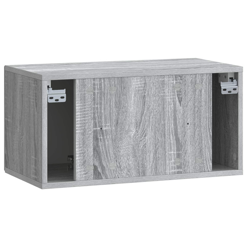 Szafka RTV montowana na ścianie Szary Sonoma 59,5 x 31 x 30 cm