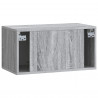 Szafka RTV montowana na ścianie Szary Sonoma 59,5 x 31 x 30 cm