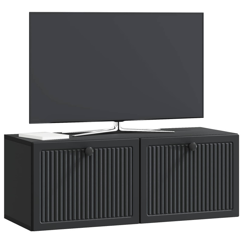 Szafka RTV montowana na ścianie Czarny 78,5 x 31 x 30 cm