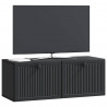 Szafka RTV montowana na ścianie Czarny 78,5 x 31 x 30 cm