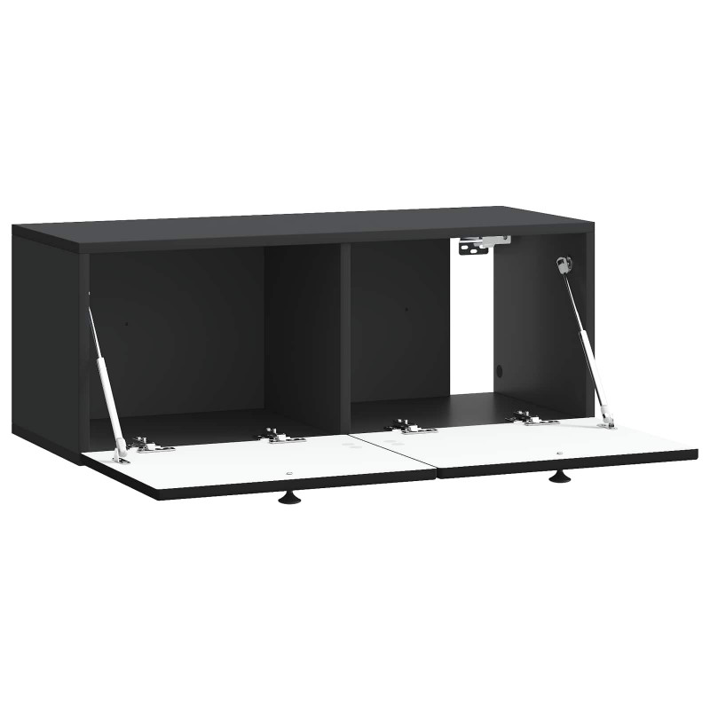 Szafka RTV montowana na ścianie Czarny 78,5 x 31 x 30 cm