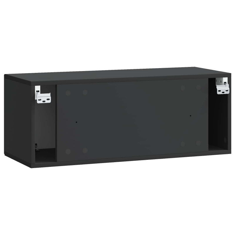 Szafka RTV montowana na ścianie Czarny 78,5 x 31 x 30 cm
