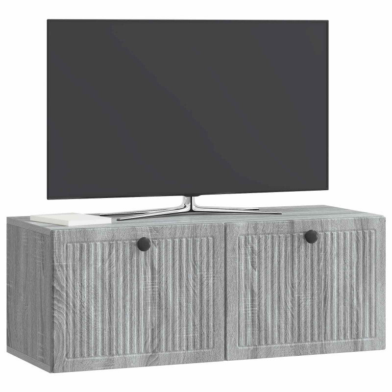 Szafka RTV montowana na ścianie Szary Sonoma 78,5 x 31 x 30 cm