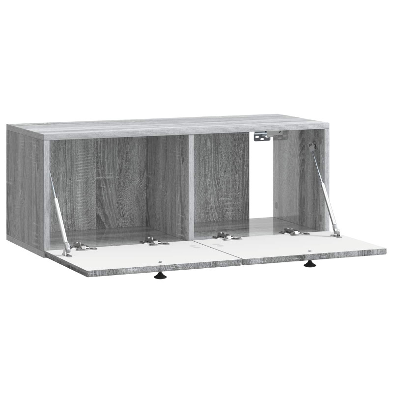 Szafka RTV montowana na ścianie Szary Sonoma 78,5 x 31 x 30 cm