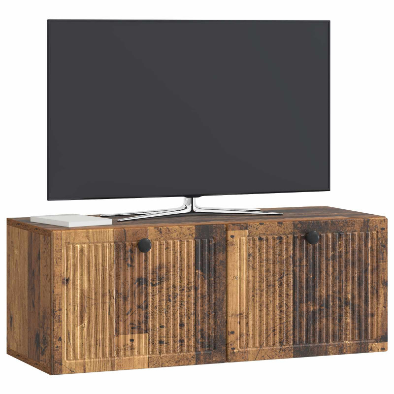 Szafka RTV montowana na ścianie Stare drewno 78,5 x 31 x 30 cm