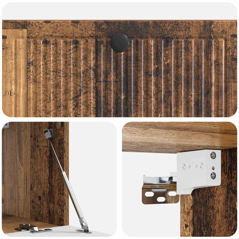 Szafka RTV montowana na ścianie Stare drewno 78,5 x 31 x 30 cm
