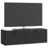 Szafka RTV montowana na ścianie Czarny 98 x 31 x 30 cm