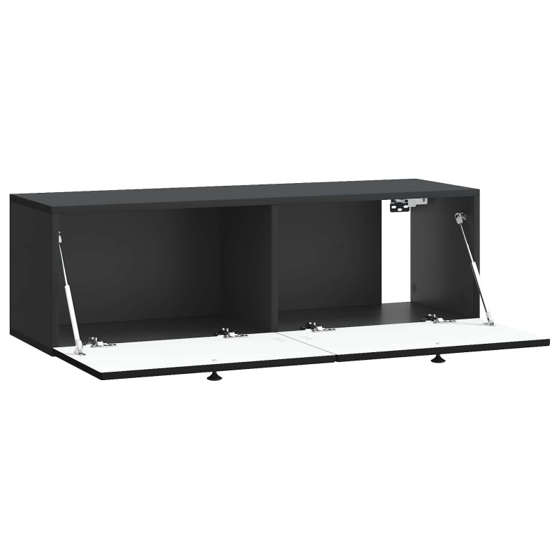 Szafka RTV montowana na ścianie Czarny 98 x 31 x 30 cm