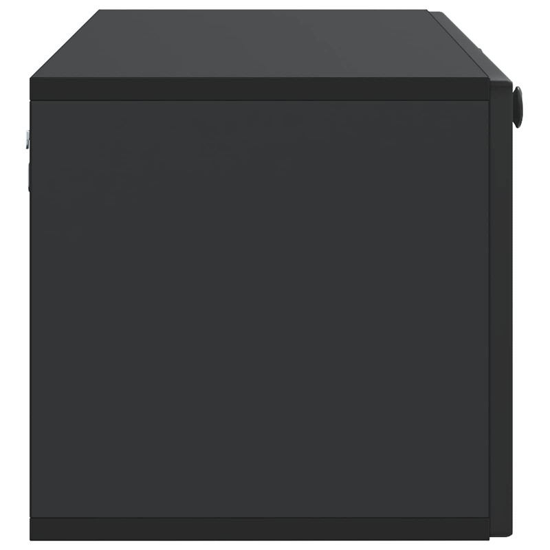 Szafka RTV montowana na ścianie Czarny 98 x 31 x 30 cm