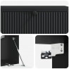 Szafka RTV montowana na ścianie Czarny 98 x 31 x 30 cm