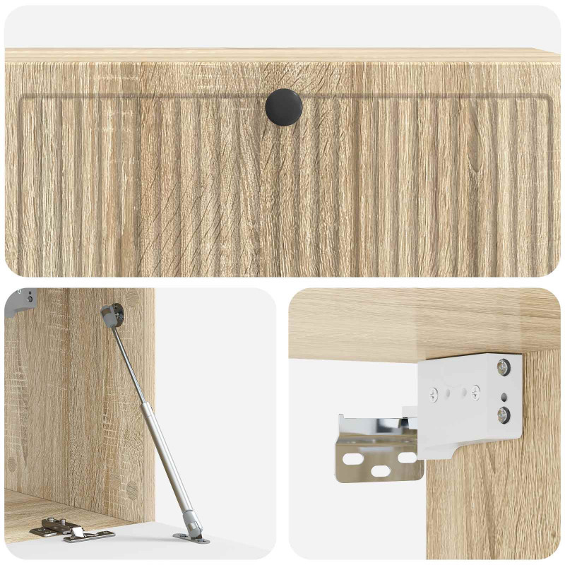 Szafka RTV montowana na ścianie dąb Sonoma 98 x 31 x 30 cm