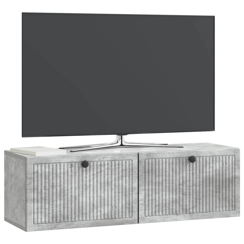 Szafka RTV montowana na ścianie Betonowy szary 98 x 31 x 30 cm