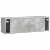 Szafka RTV montowana na ścianie Betonowy szary 98 x 31 x 30 cm