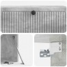 Szafka RTV montowana na ścianie Betonowy szary 98 x 31 x 30 cm