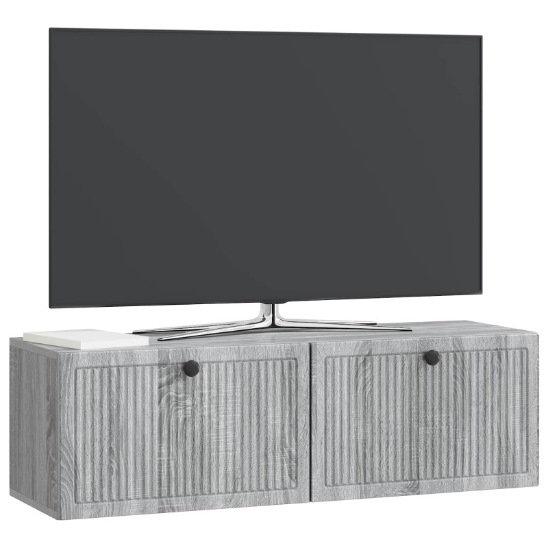 Szafka RTV montowana na ścianie Szary Sonoma 98 x 31 x 30 cm