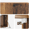 Szafka RTV montowana na ścianie Stare drewno 98 x 31 x 30 cm