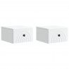 Wisząca Szafka Nocna z szufladą 2 pcs Biały 33 x 34,5 x 20 cm