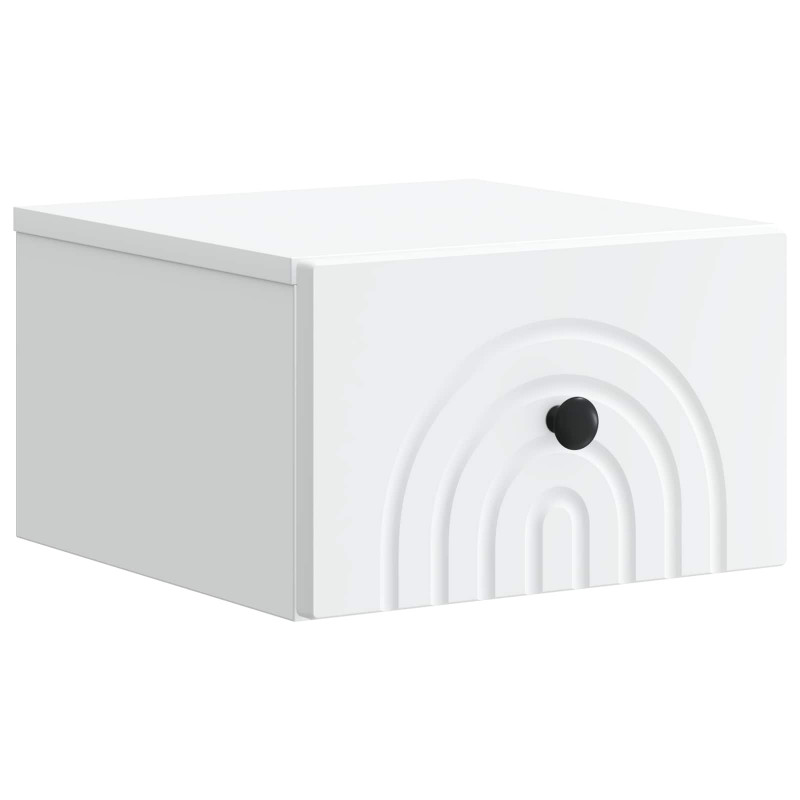 Wisząca Szafka Nocna z szufladą 2 pcs Biały 33 x 34,5 x 20 cm