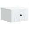 Wisząca Szafka Nocna z szufladą 2 pcs Biały 33 x 34,5 x 20 cm