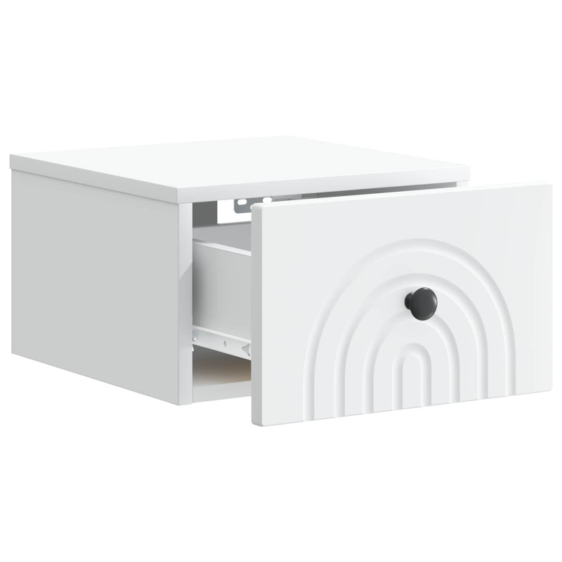 Wisząca Szafka Nocna z szufladą 2 pcs Biały 33 x 34,5 x 20 cm