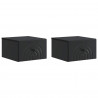 Wisząca Szafka Nocna z szufladą 2 pcs Czarny 33 x 34,5 x 20 cm