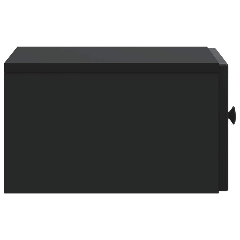 Wisząca Szafka Nocna z szufladą 2 pcs Czarny 33 x 34,5 x 20 cm