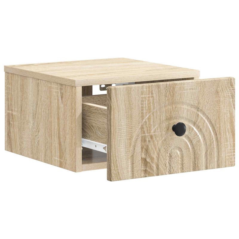 Wisząca Szafka Nocna 2 pcs dąb Sonoma 33 x 34,5 x 20 cm