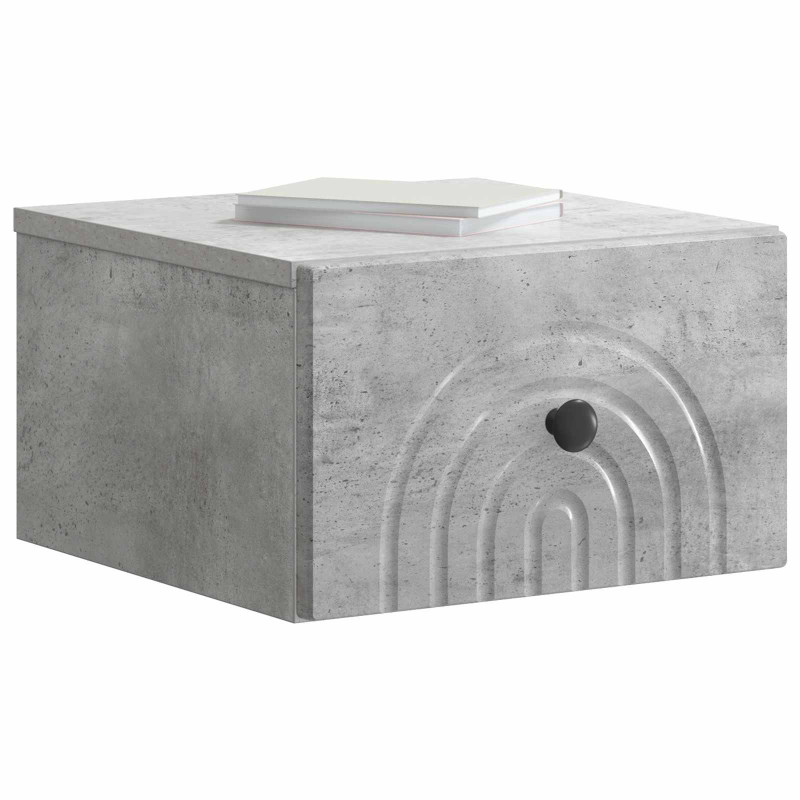 Wisząca Szafka Nocna Betonowy szary 33 x 34,5 x 20 cm