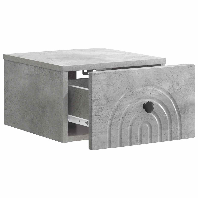 Wisząca Szafka Nocna Betonowy szary 33 x 34,5 x 20 cm