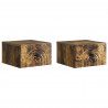 Wisząca Szafka Nocna 2 pcs Dąb wędzony 33 x 34,5 x 20 cm