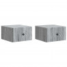Wisząca Szafka Nocna 2 pcs Szary Sonoma 33 x 34,5 x 20 cm