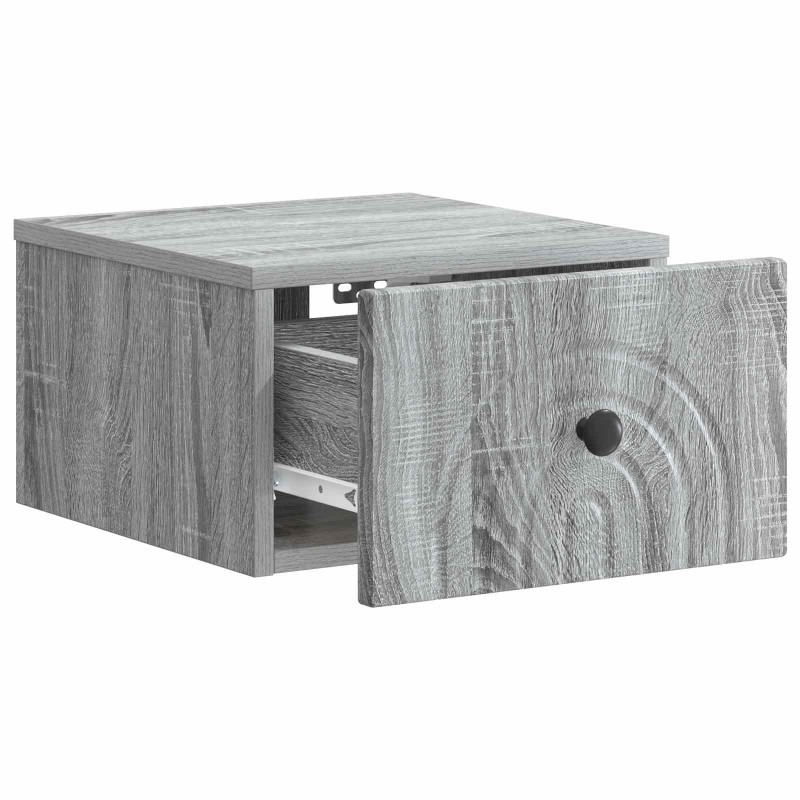 Wisząca Szafka Nocna 2 pcs Szary Sonoma 33 x 34,5 x 20 cm