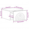 Wisząca Szafka Nocna 2 pcs Szary Sonoma 33 x 34,5 x 20 cm