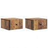 Wisząca Szafka Nocna 2 pcs Stare drewno 33 x 34,5 x 20 cm