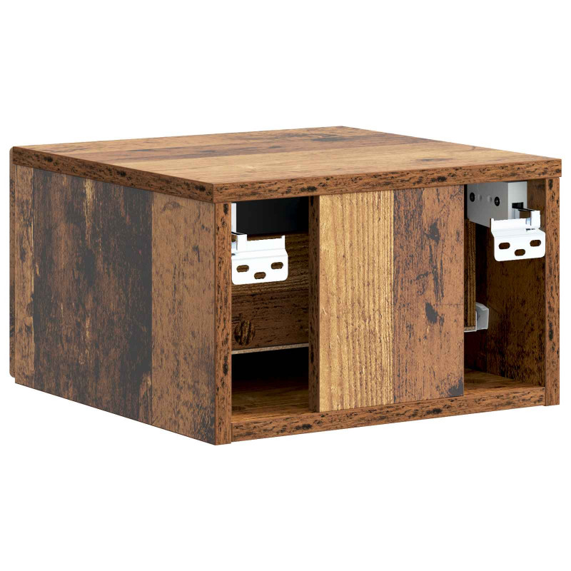 Wisząca Szafka Nocna 2 pcs Stare drewno 33 x 34,5 x 20 cm
