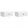 Wisząca Szafka Nocna z szufladą 2 pcs Biały 49 x 34,5 x 20 cm