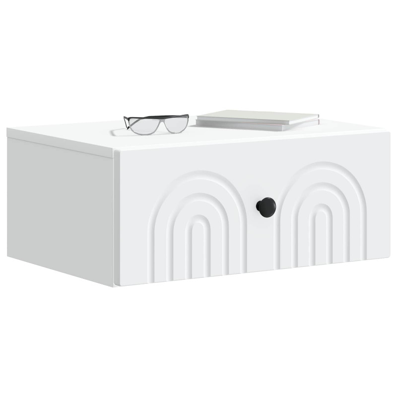 Wisząca Szafka Nocna z szufladą 2 pcs Biały 49 x 34,5 x 20 cm