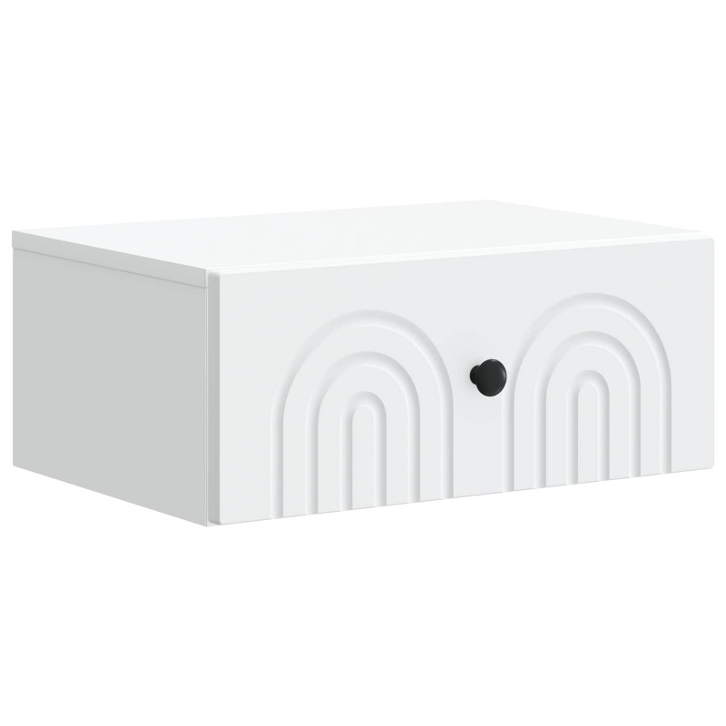 Wisząca Szafka Nocna z szufladą 2 pcs Biały 49 x 34,5 x 20 cm