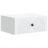 Wisząca Szafka Nocna z szufladą 2 pcs Biały 49 x 34,5 x 20 cm