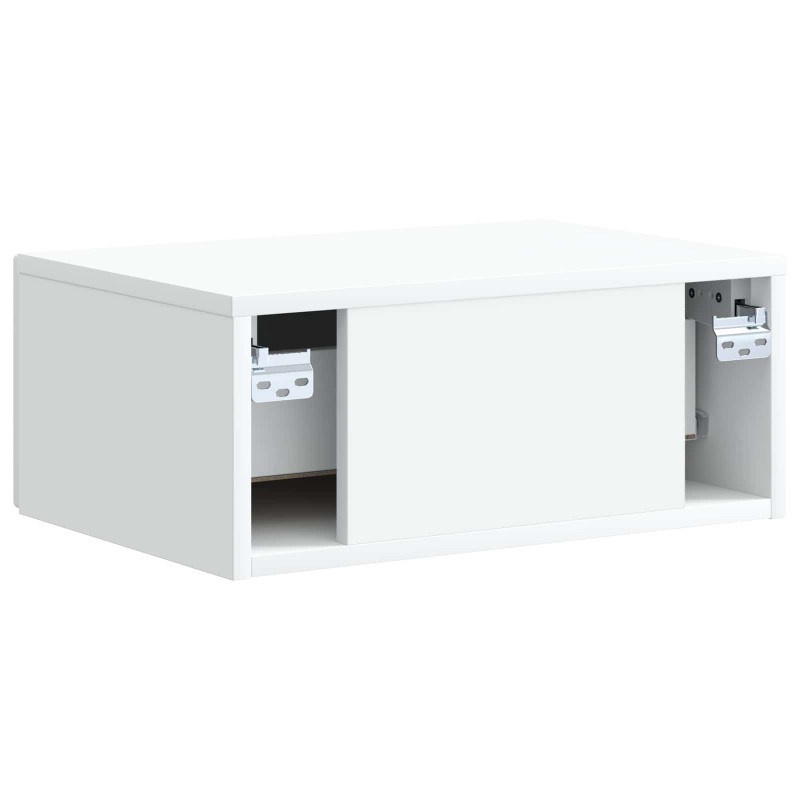 Wisząca Szafka Nocna z szufladą 2 pcs Biały 49 x 34,5 x 20 cm