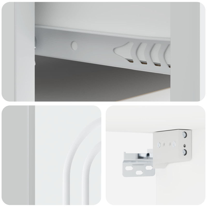 Wisząca Szafka Nocna z szufladą 2 pcs Biały 49 x 34,5 x 20 cm
