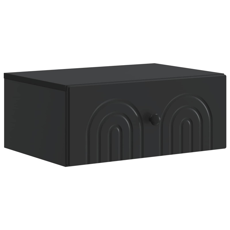 Wisząca Szafka Nocna z szufladą 2 pcs Czarny 49 x 34,5 x 20 cm