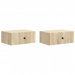 Wisząca Szafka Nocna 2 pcs dąb Sonoma 49 x 34,5 x 20 cm