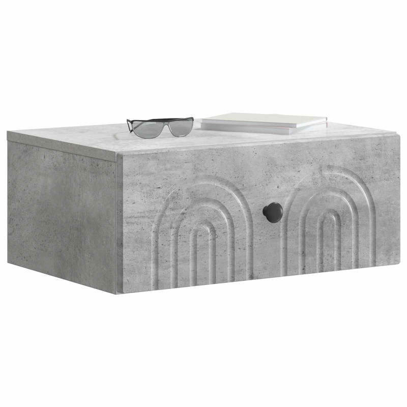 Wisząca Szafka Nocna Betonowy szary 49 x 34,5 x 20 cm
