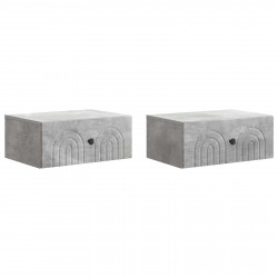 Wisząca Szafka Nocna 2 pcs Betonowy szary 49 x 34,5 x 20 cm