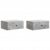Wisząca Szafka Nocna 2 pcs Betonowy szary 49 x 34,5 x 20 cm