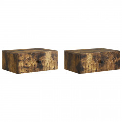 Wisząca Szafka Nocna 2 pcs Dąb wędzony 49 x 34,5 x 20 cm