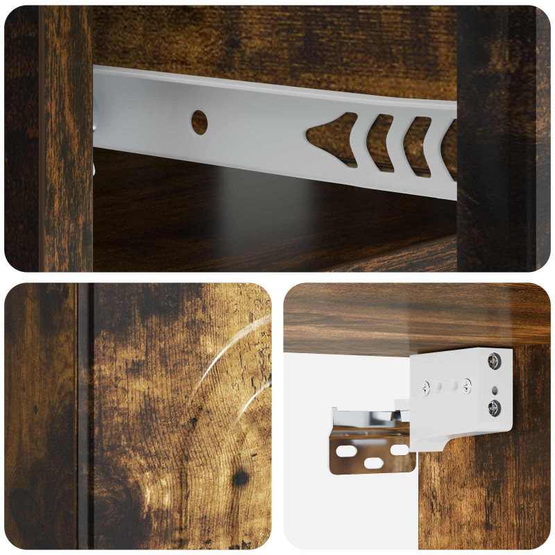 Wisząca Szafka Nocna 2 pcs Dąb wędzony 49 x 34,5 x 20 cm