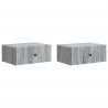 Wisząca Szafka Nocna 2 pcs Szary Sonoma 49 x 34,5 x 20 cm