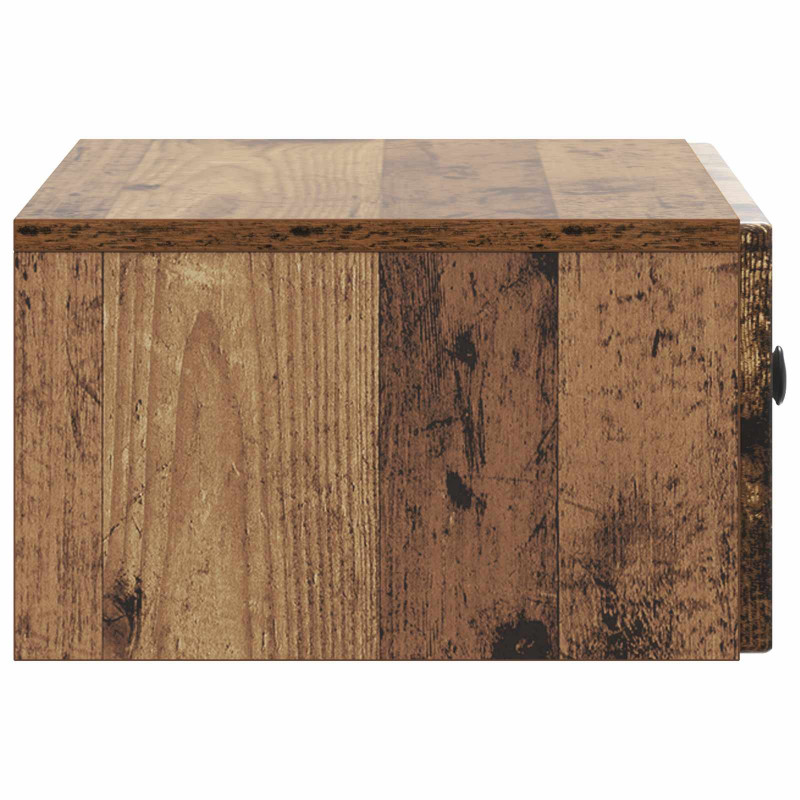 Wisząca Szafka Nocna z szufladą Stare drewno 49 x 34,5 x 20 cm